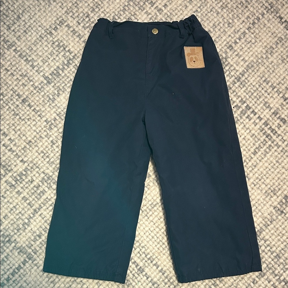 Navy Blue snow Pants with Button Detail